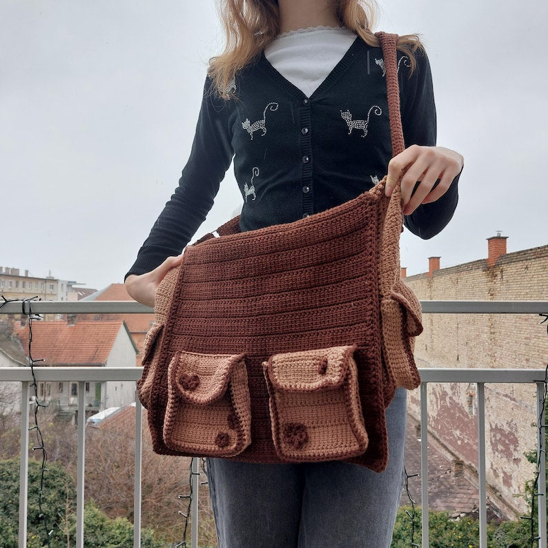 inflorescence messenger bag crochet pattern